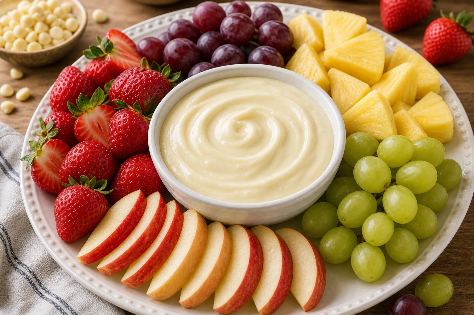 11. White Chocolate Fruit Dip Photographic Plate