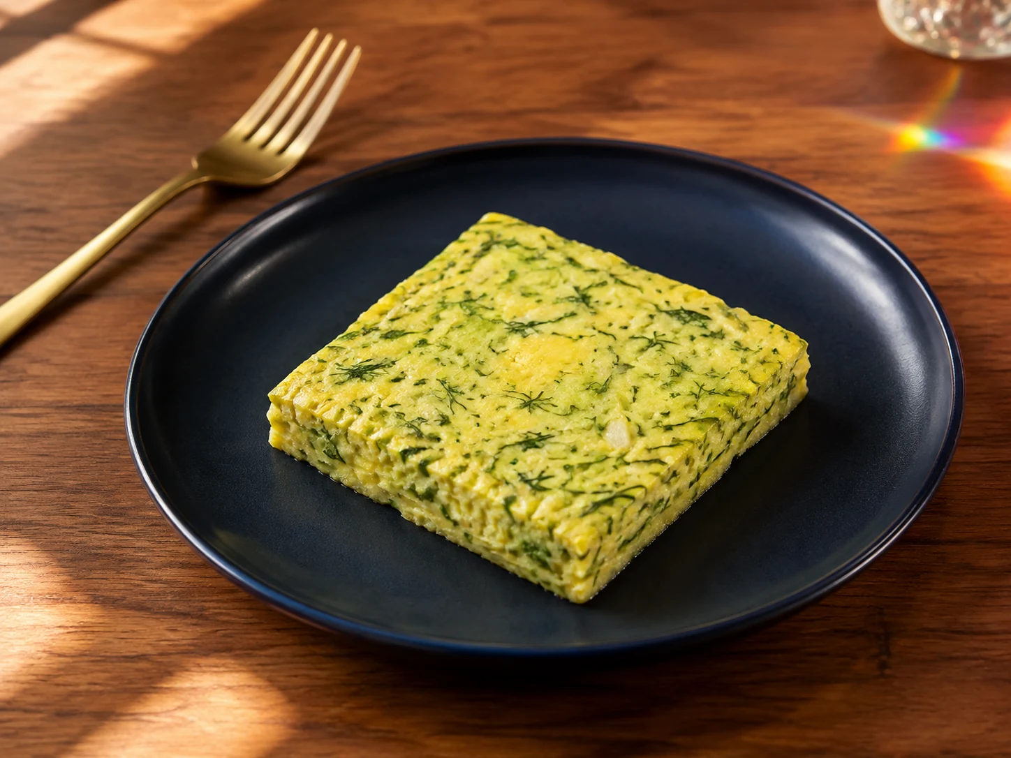AI illustration of Zucchini & Dill Egg Squares