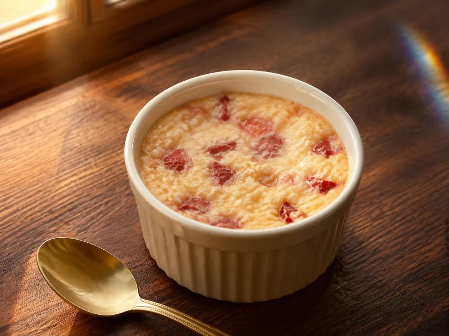 AI illustration of Strawberry-Vanilla Baked Rice Cups