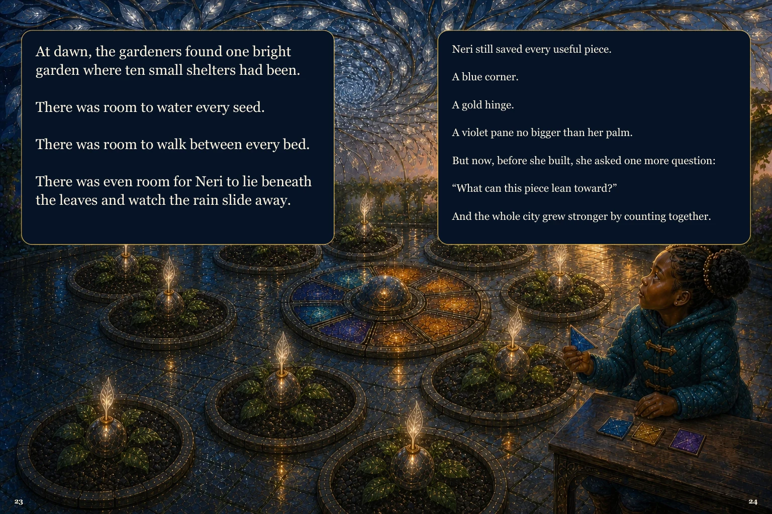 Illustrated spread 12. The complete page text follows the image.