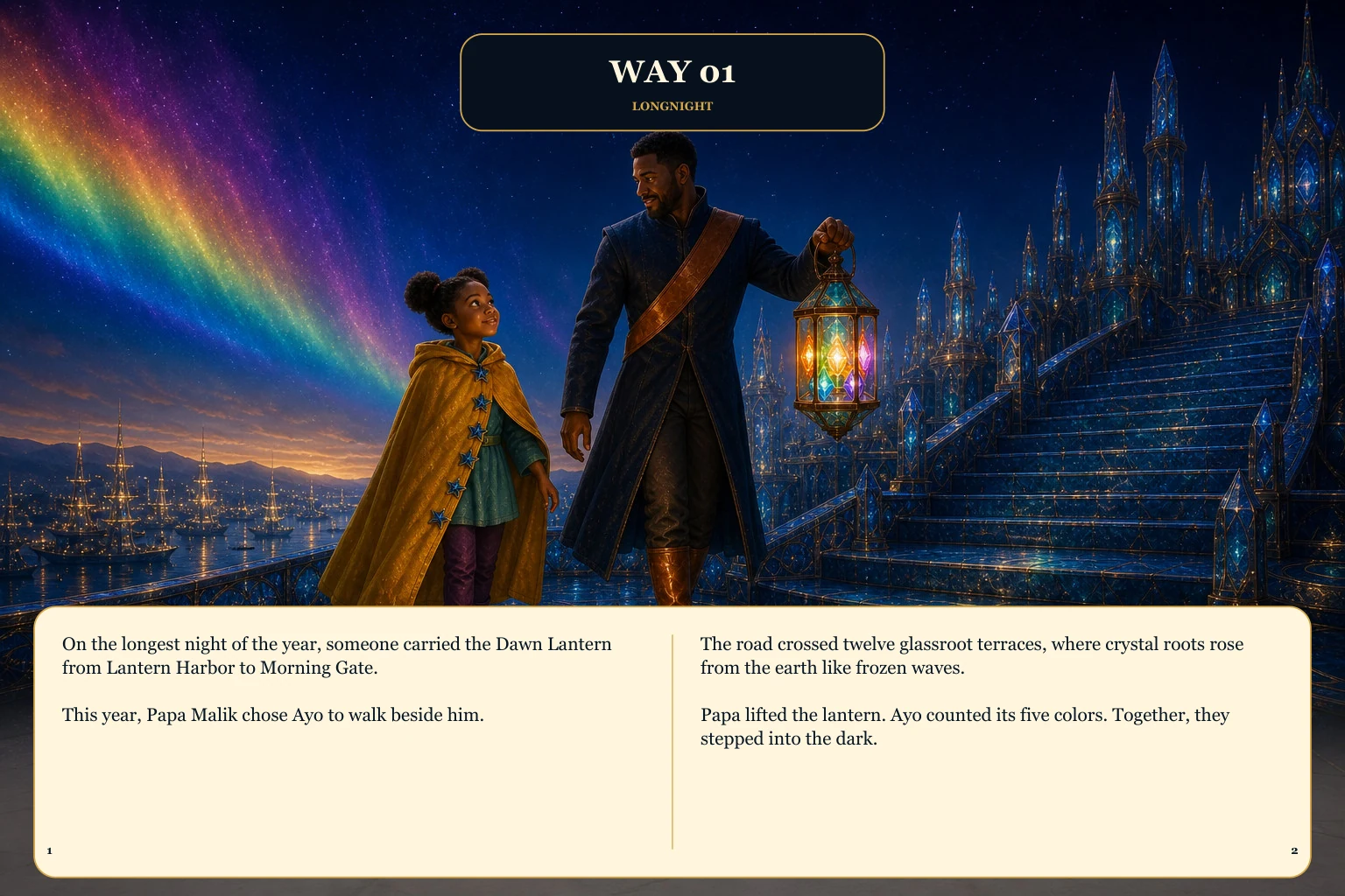 Illustrated spread 1. The complete page text follows the image.