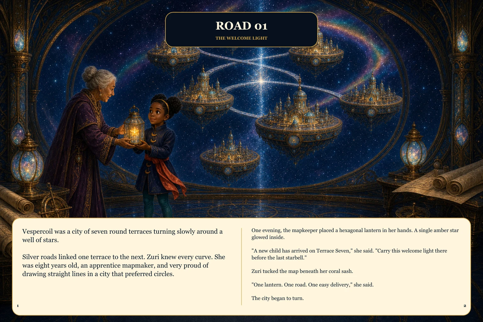 Illustrated spread 1. The complete page text follows the image.