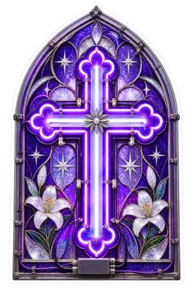 Violet Memorial Window Neon