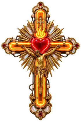Amber Sacred Heart Neon
