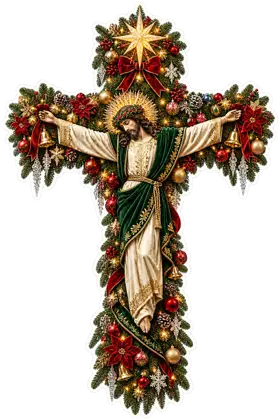Christmas Tree Crucifix