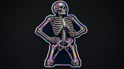 Oil-Slick Skeleton