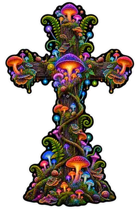 Psychedelic Mushroom Garden