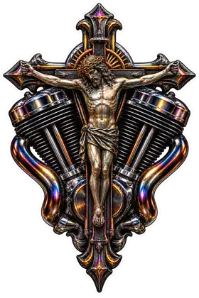 V-Twin Engine Crucifix