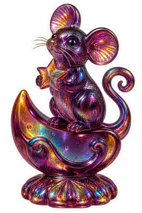 Moon Mouse Figurine