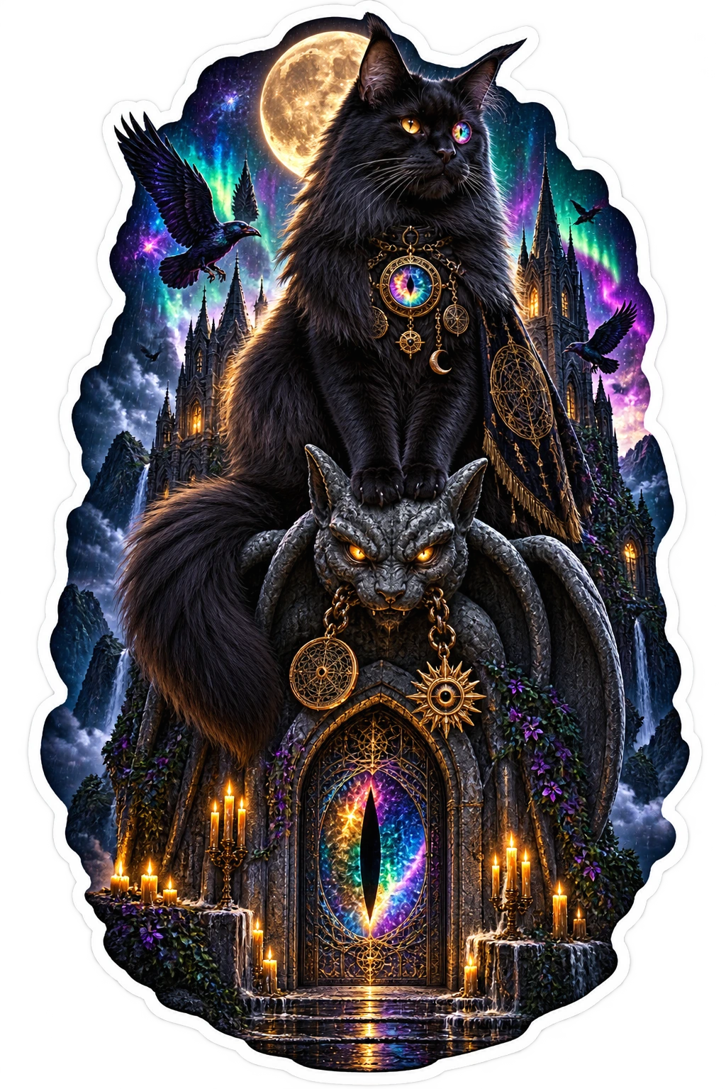 Cathedral Crypt Sentinel die-cut sticker