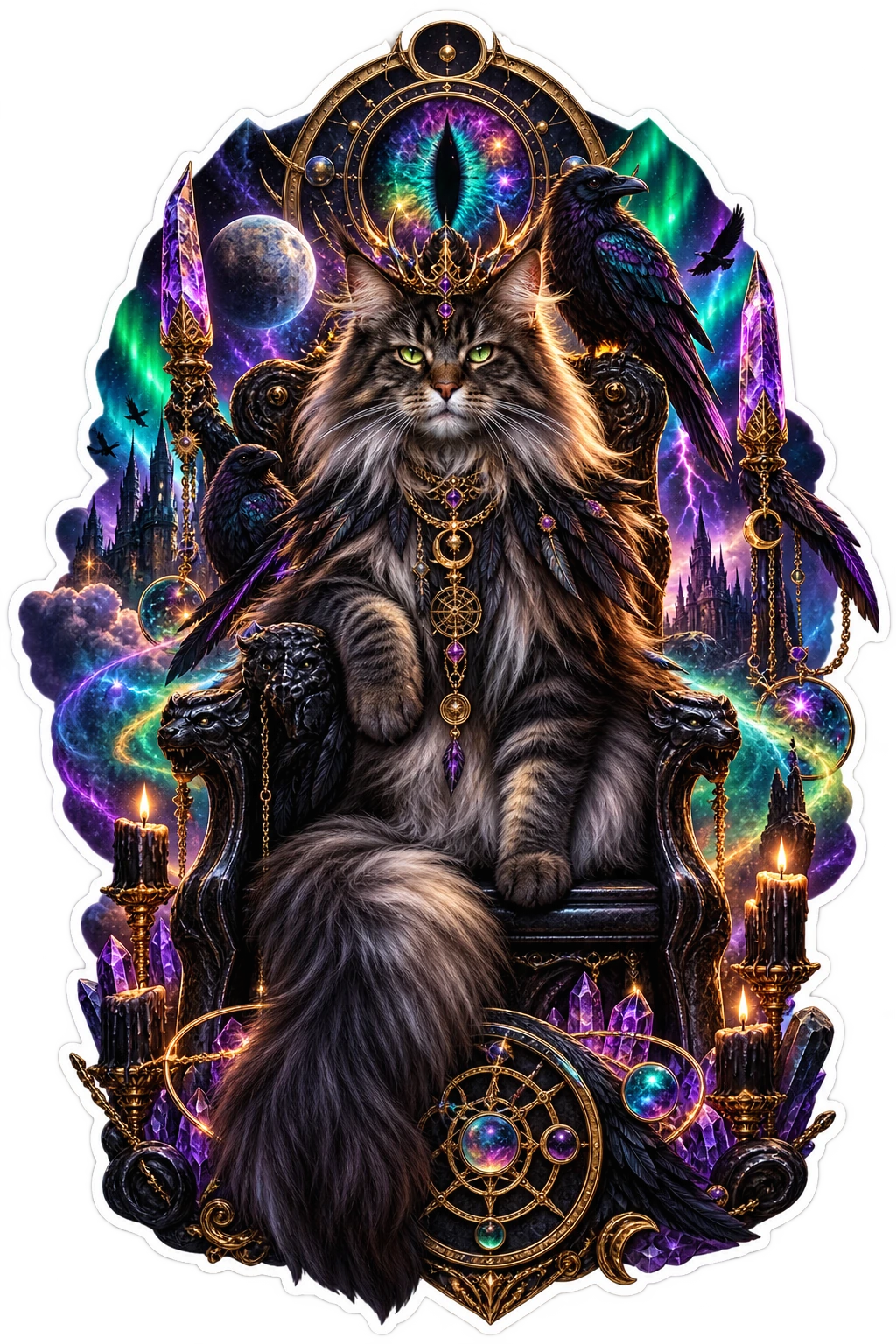 Obsidian Throne Familiar die-cut sticker