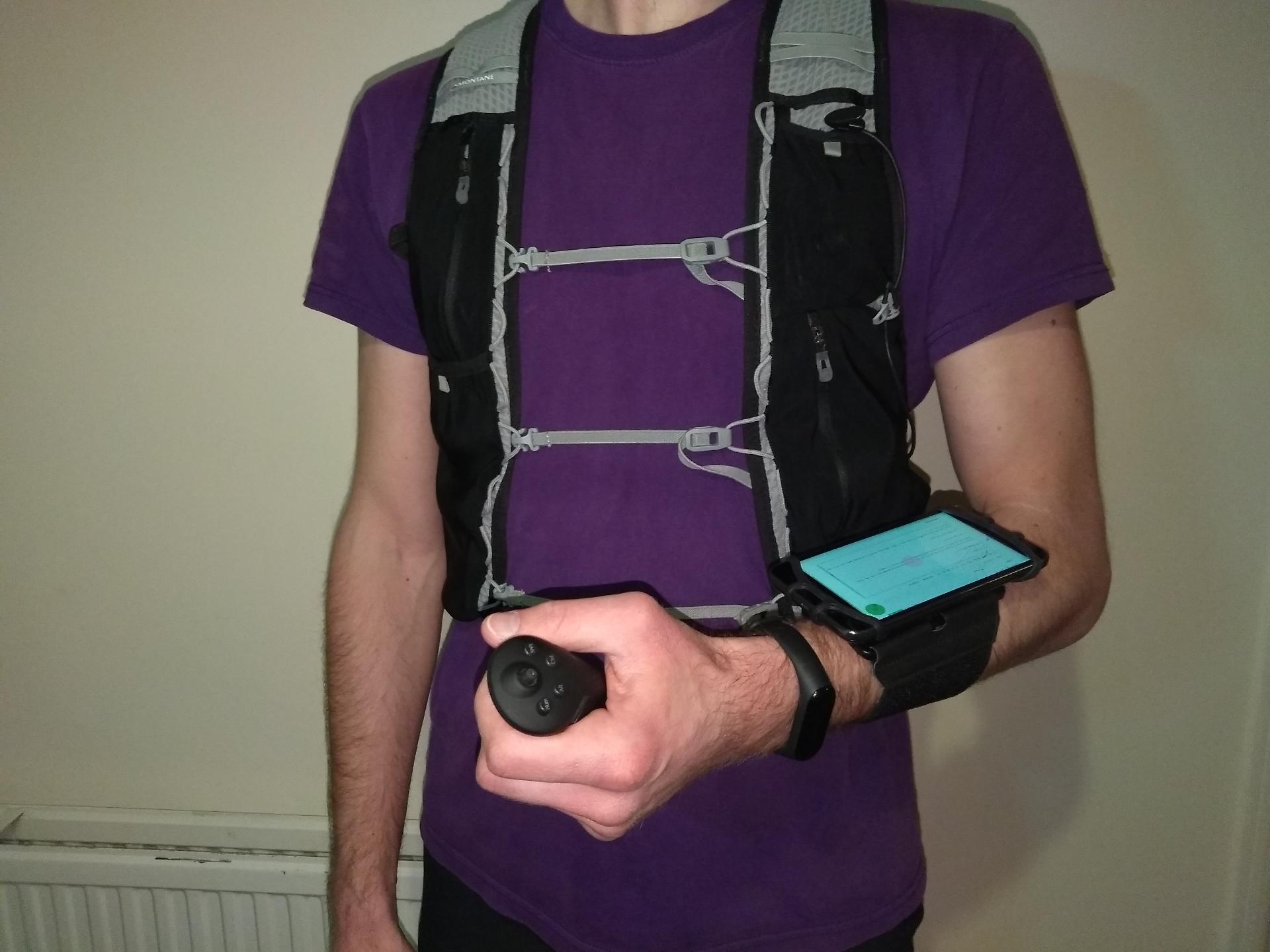 Photo of me using my wearable computer