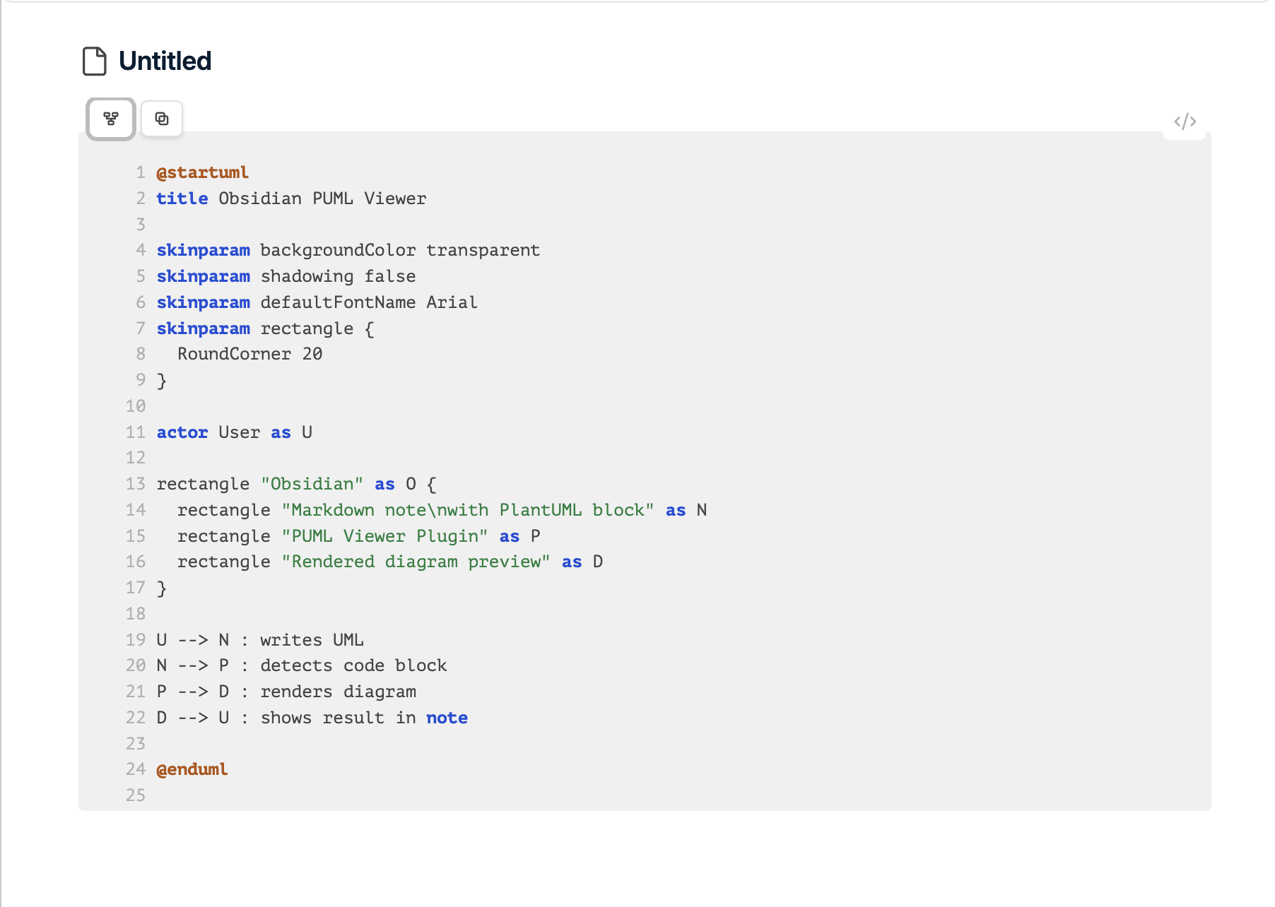 Diagram export options in markdown block