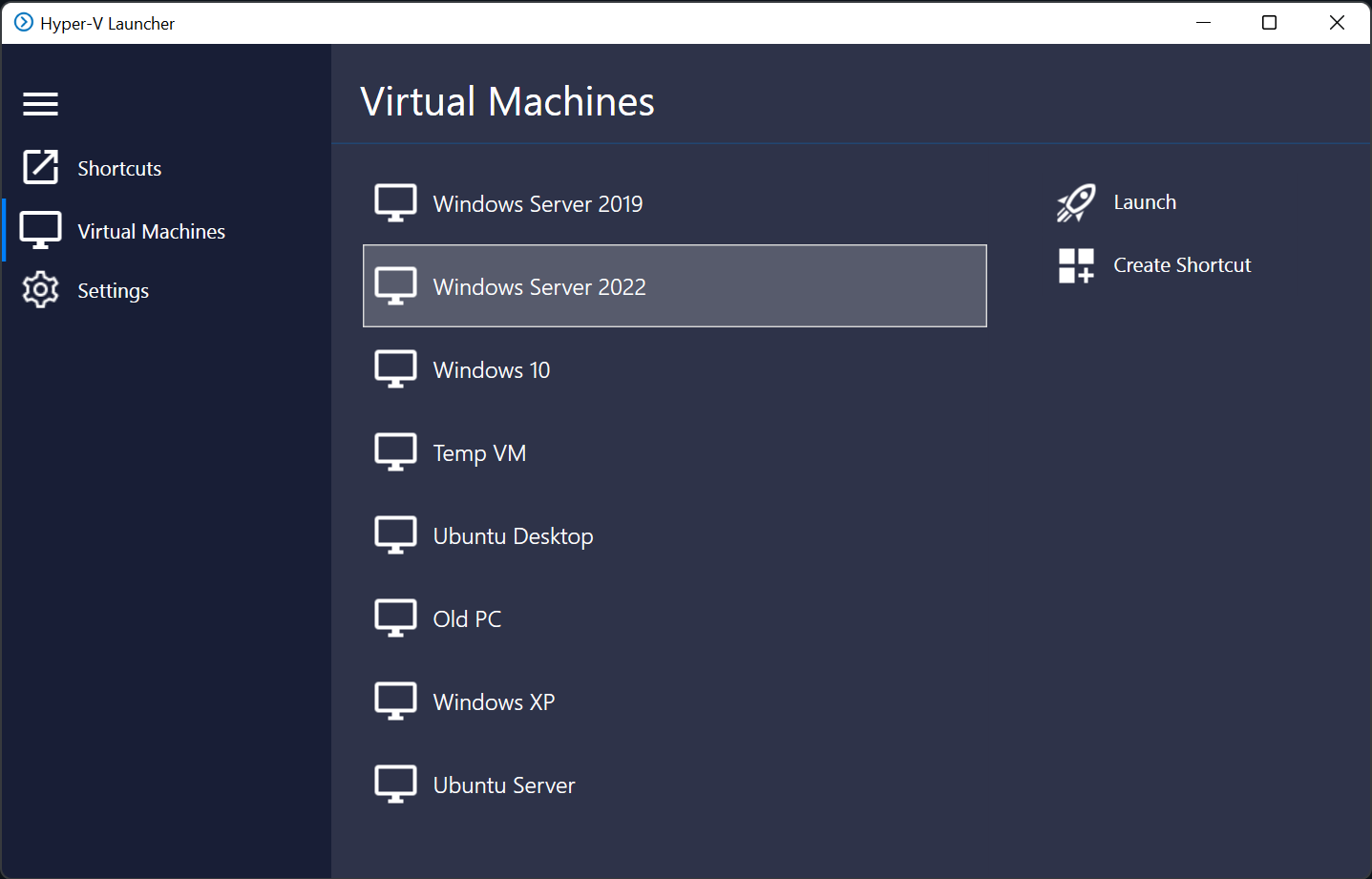 Virtual Machines Page