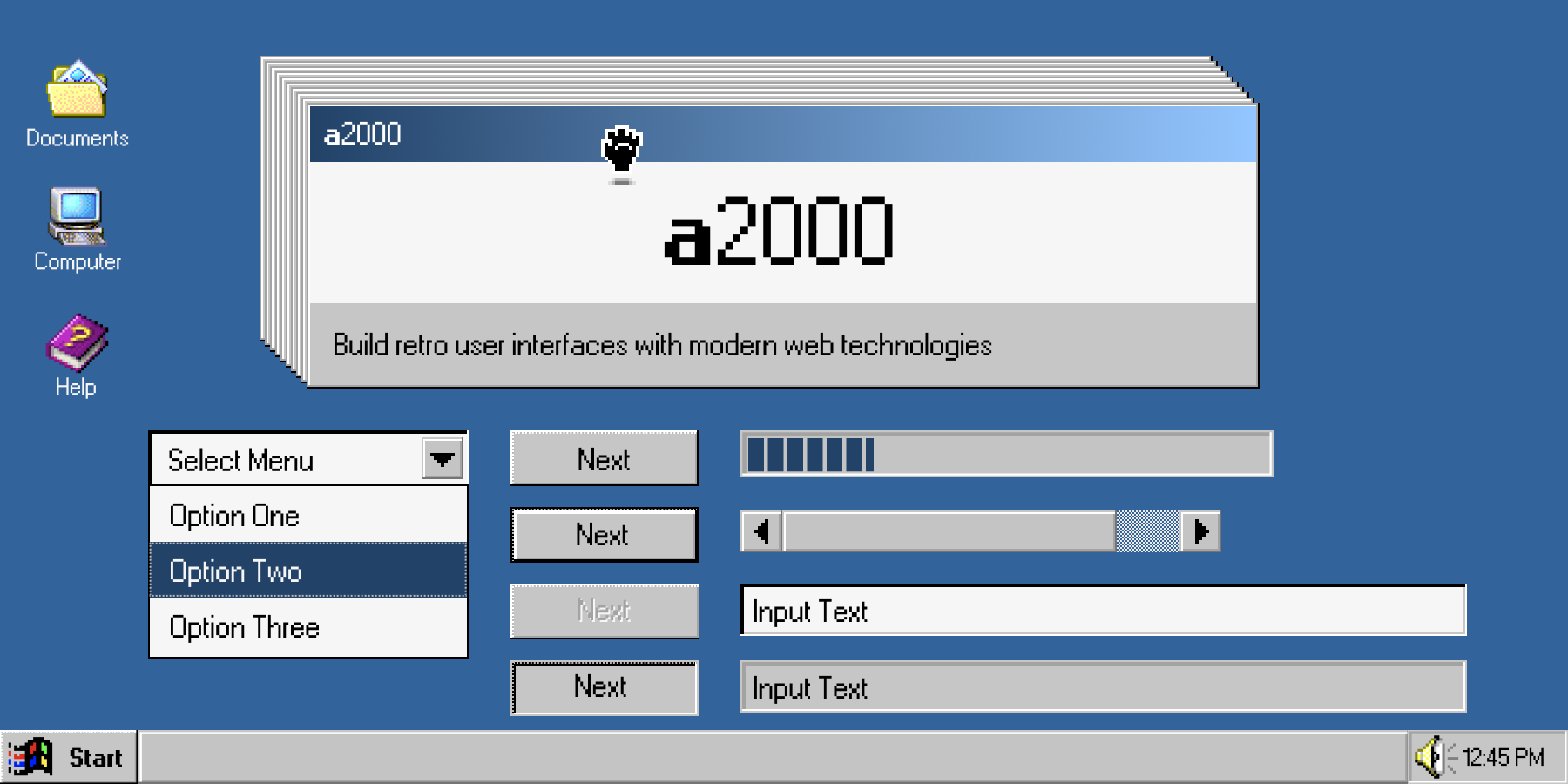 Andricos2000. Build retro user interfaces with modern web technologies