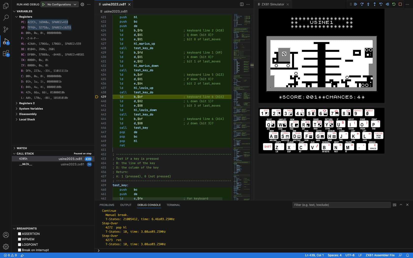 ZX81 Debugger