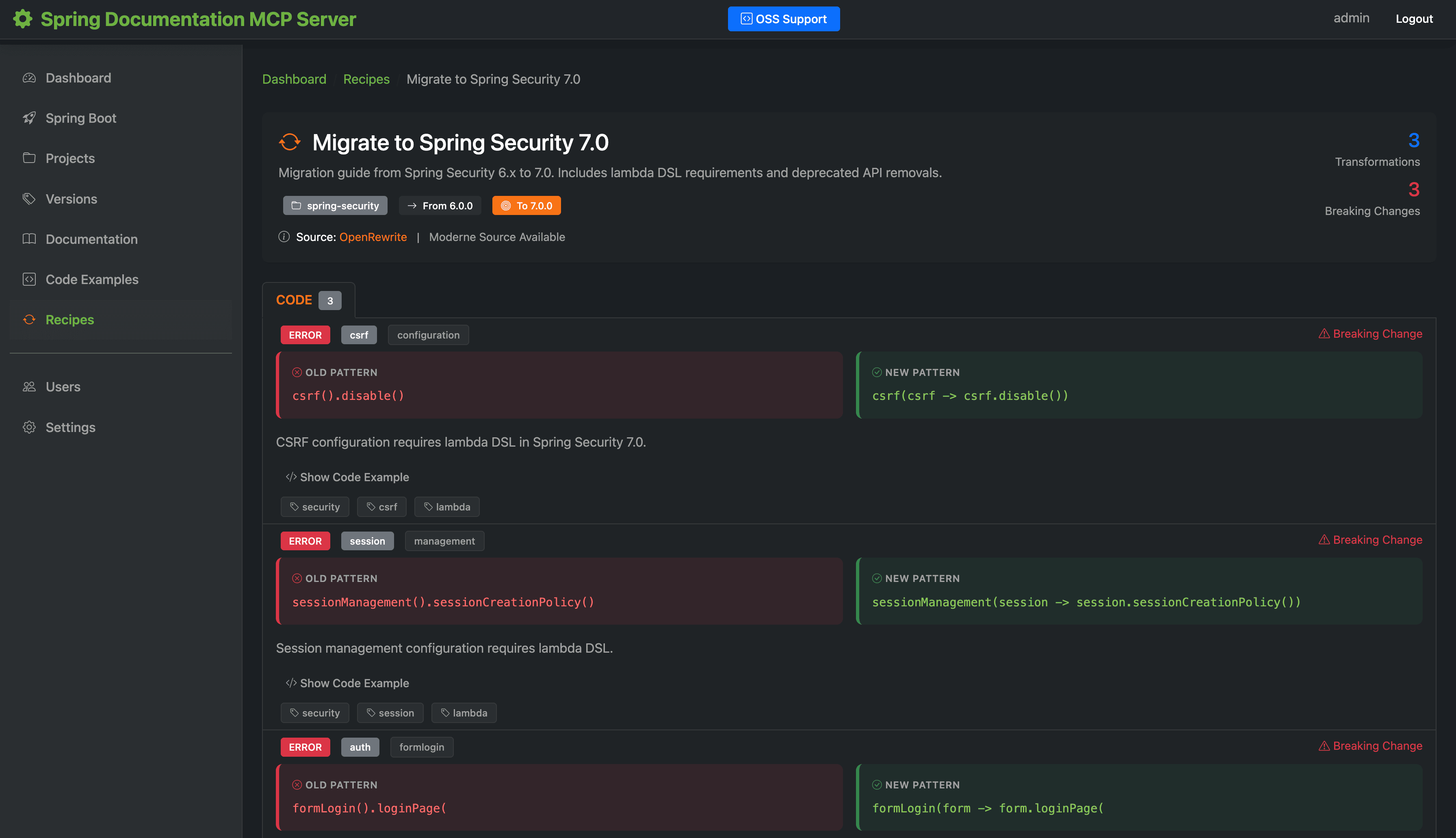 OpenRewrite Recipe Details