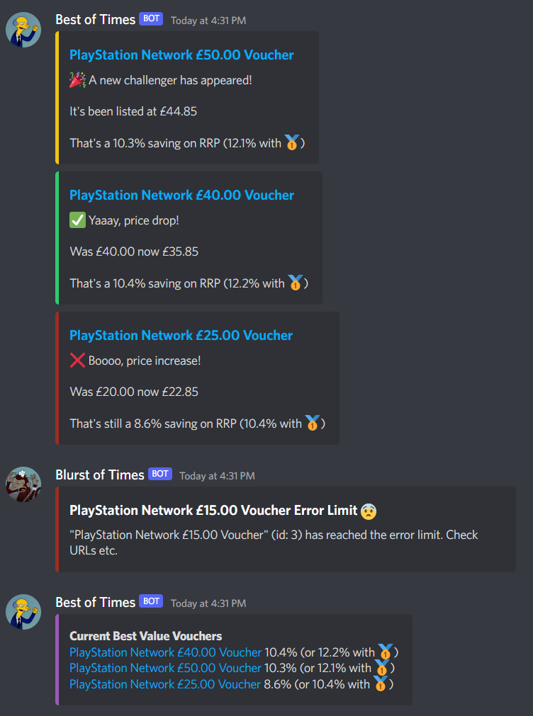 Discord notifications example