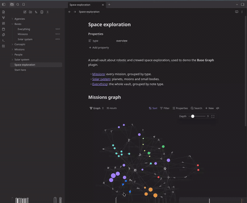 Base Graph demo