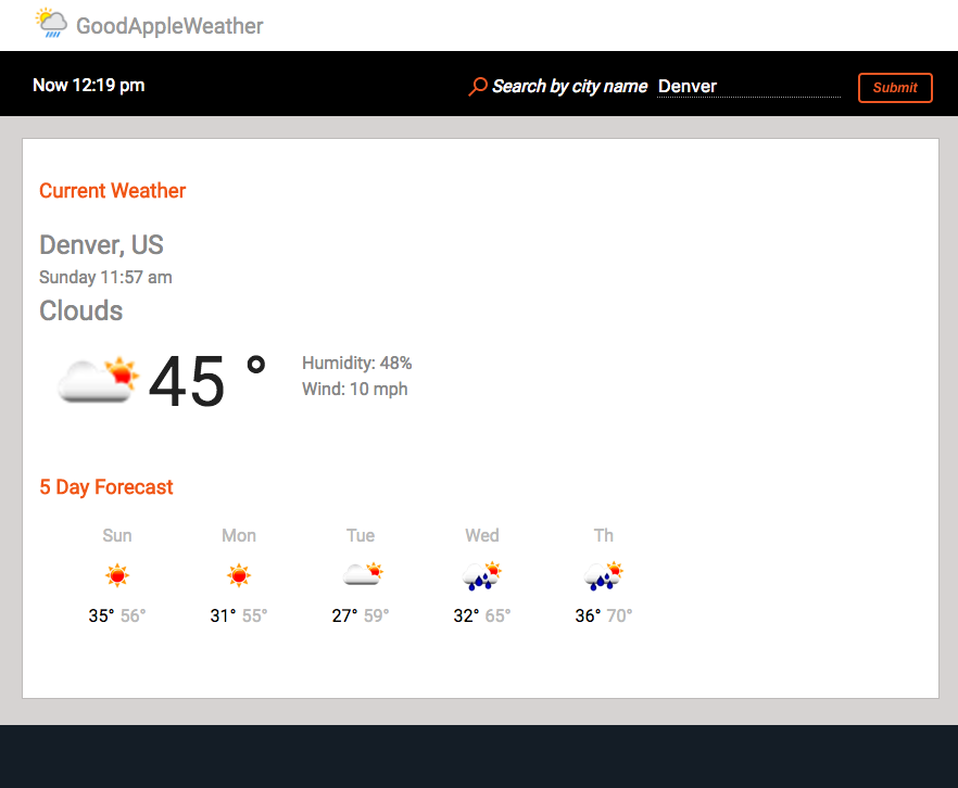 Good Apple Weather banner