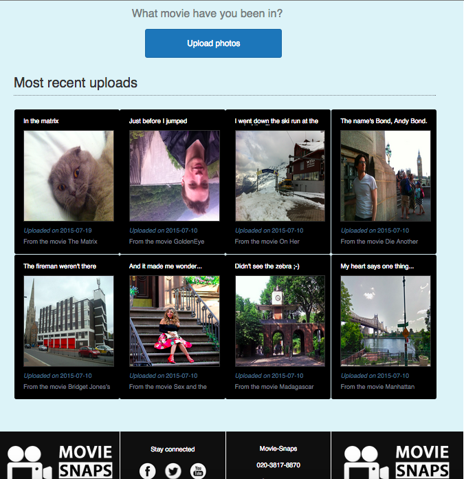 Movie-Snaps Welcome Page