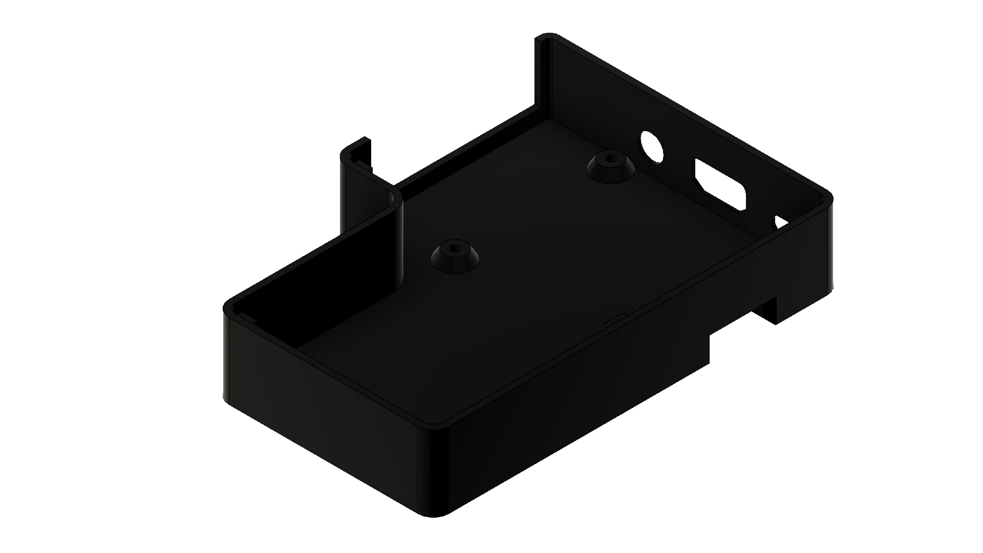 3D model of the custom Raspberry Pi case