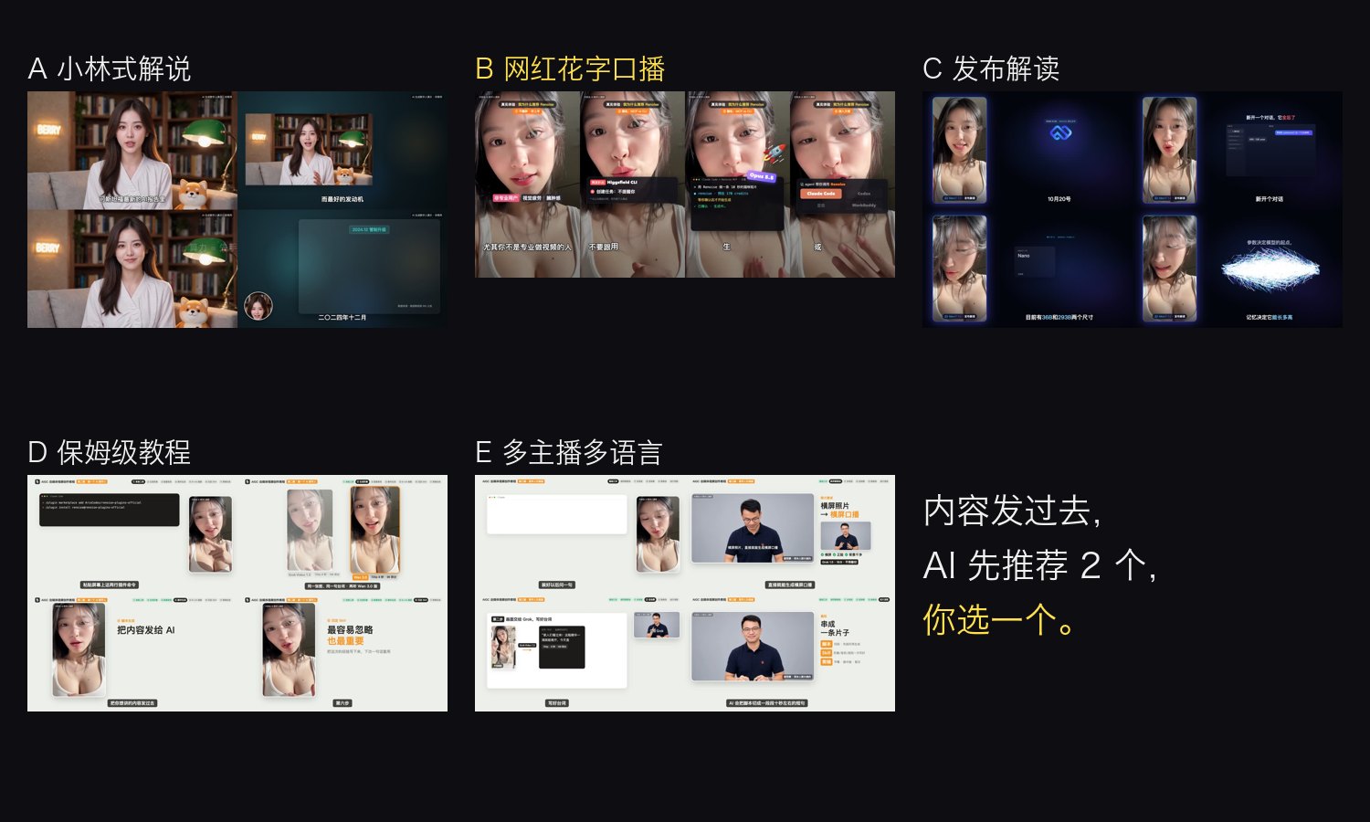 The five editing styles