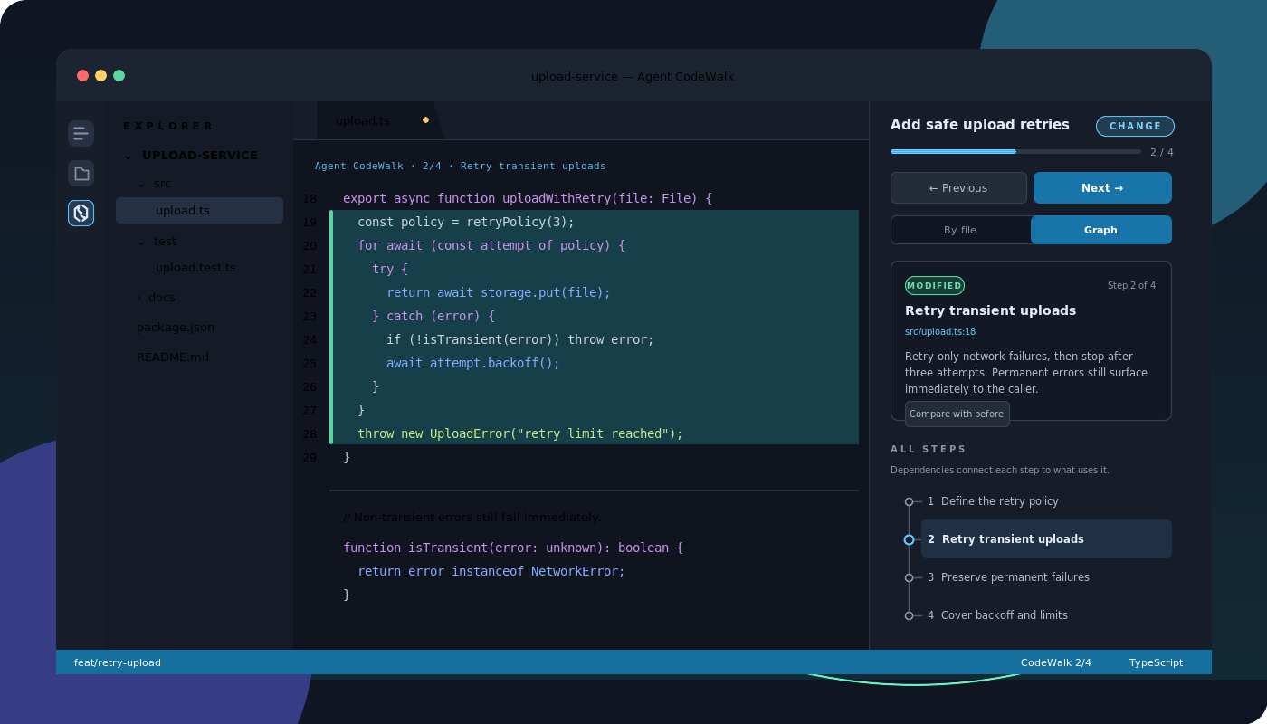 Agent CodeWalk product preview
