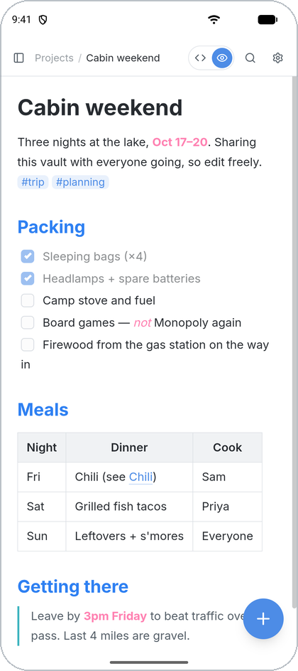 Vellum on Android
