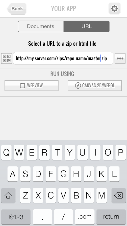 CocoonJS Launcher screenshot