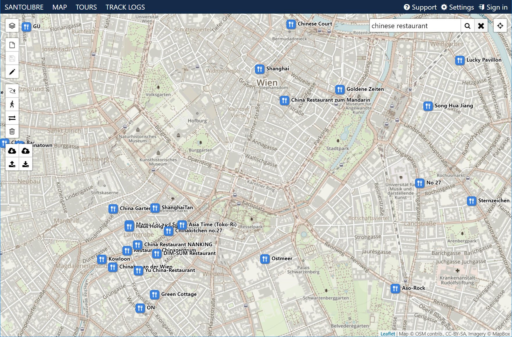 Screenshot Map Search