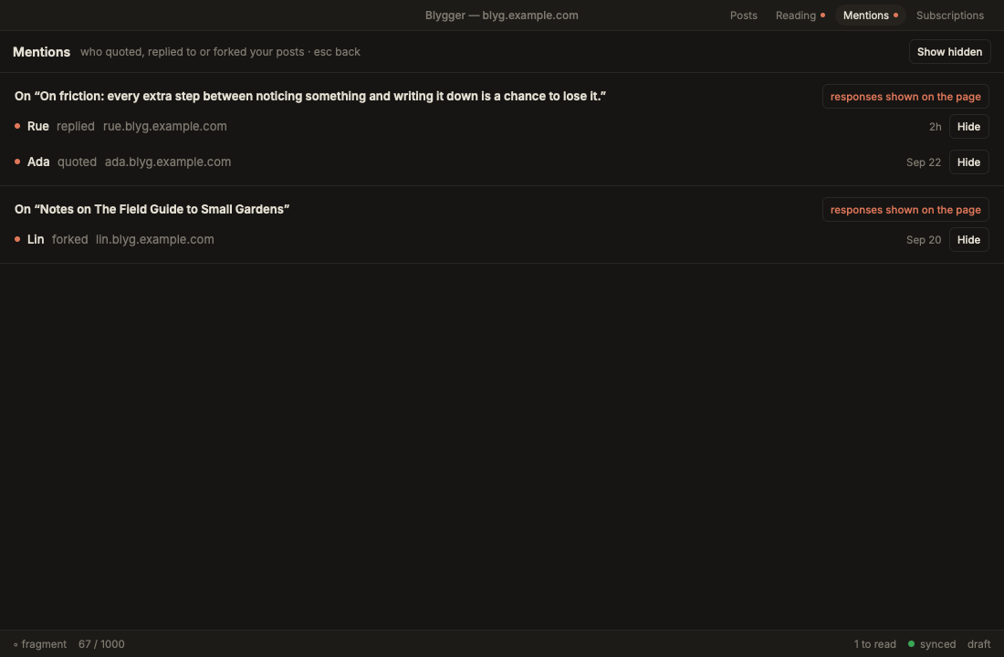 Mentions