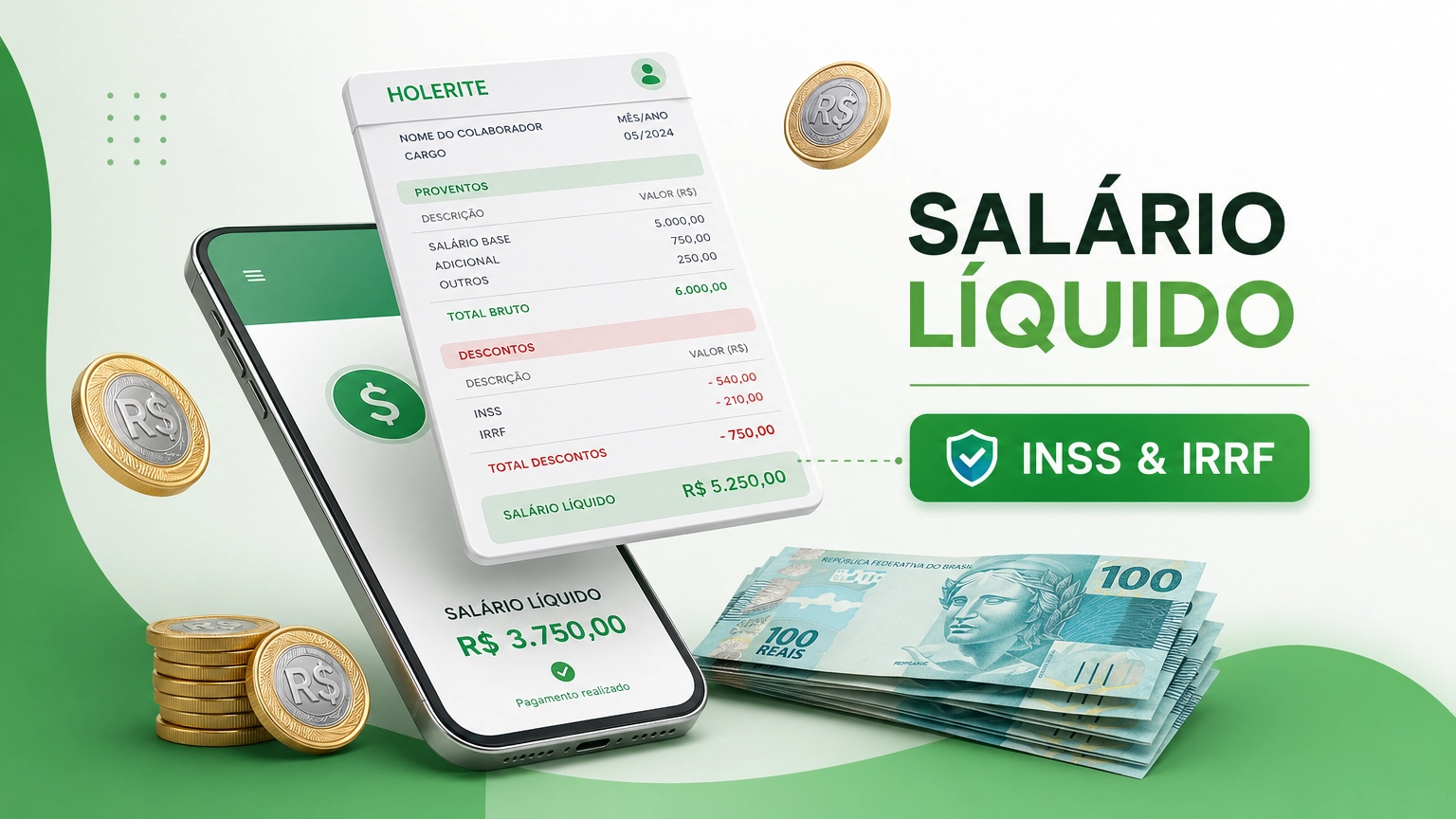 Calculadora de Salário Líquido 2026: Simule seu Holerite com INSS e IRRF