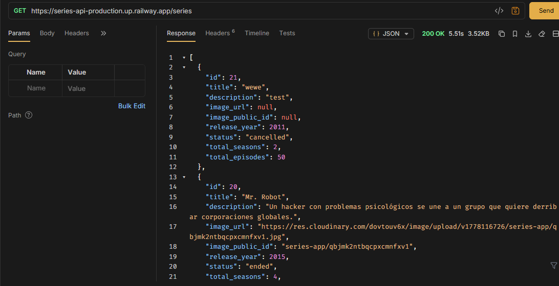 Preview de SERIES API