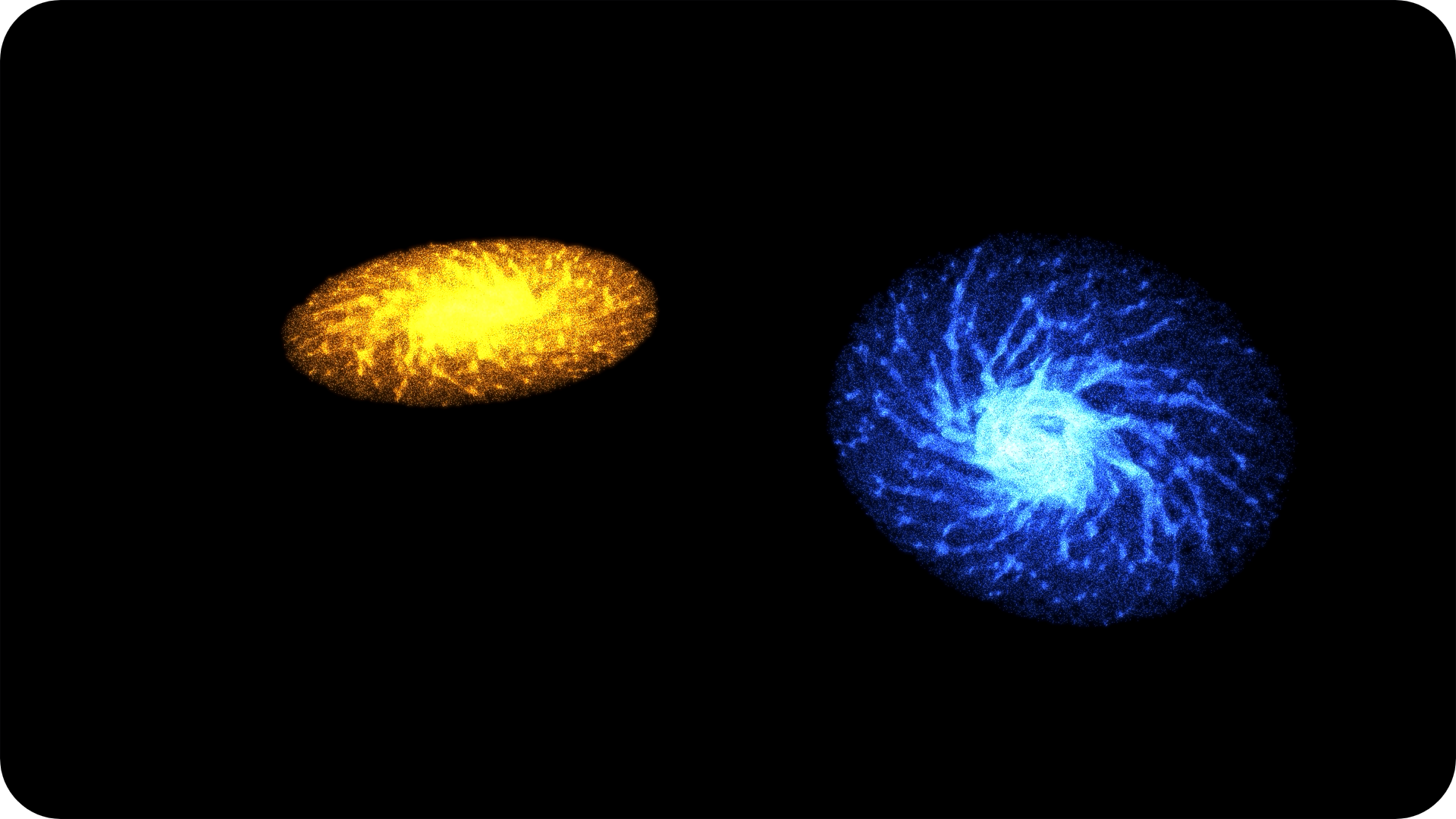 colliding galaxies simulation