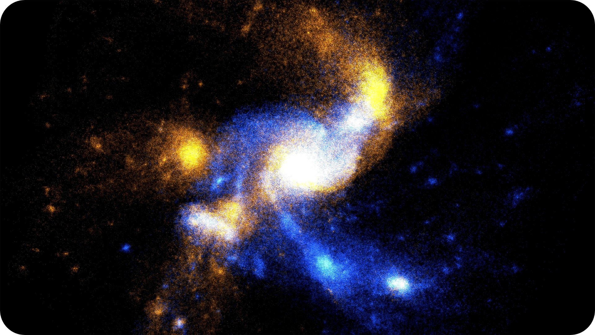 colliding galaxies simulation