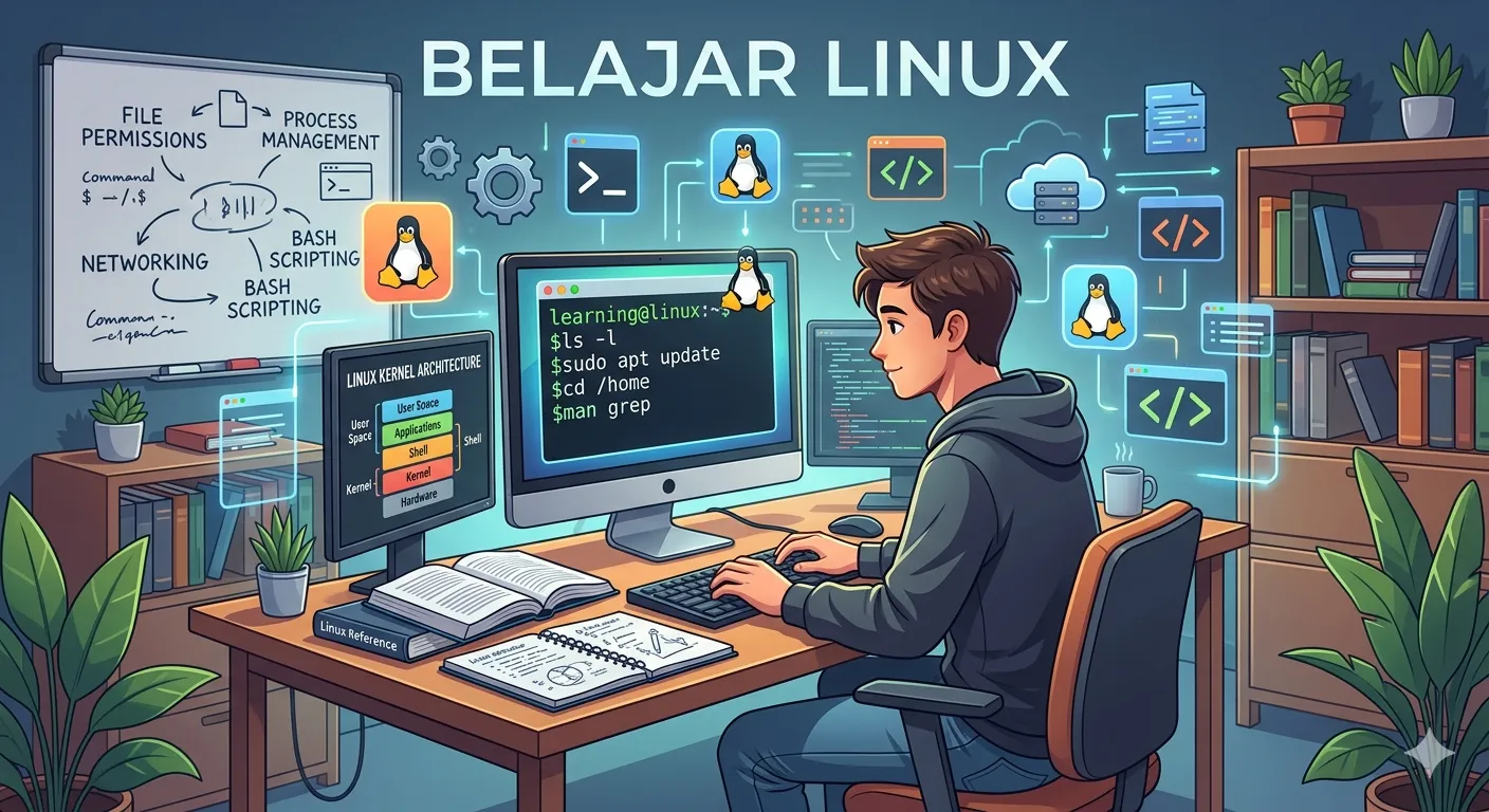 Website belajar linux untuk pemula dari dasar sampai mahir