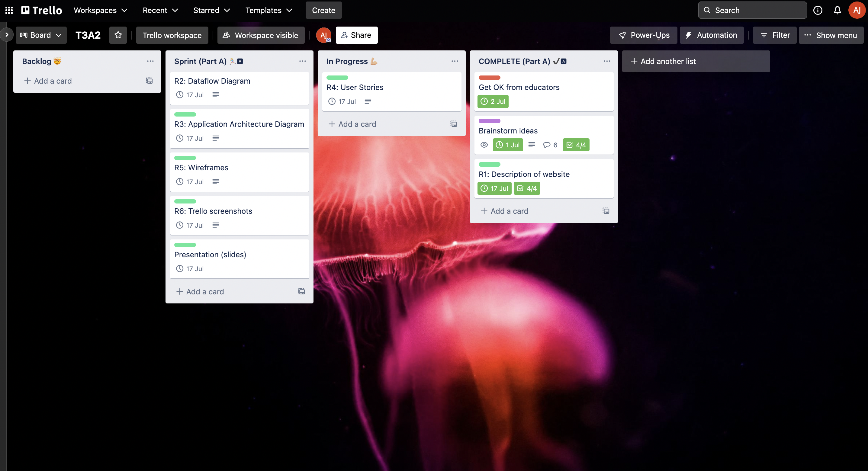 Trello screenshot 2