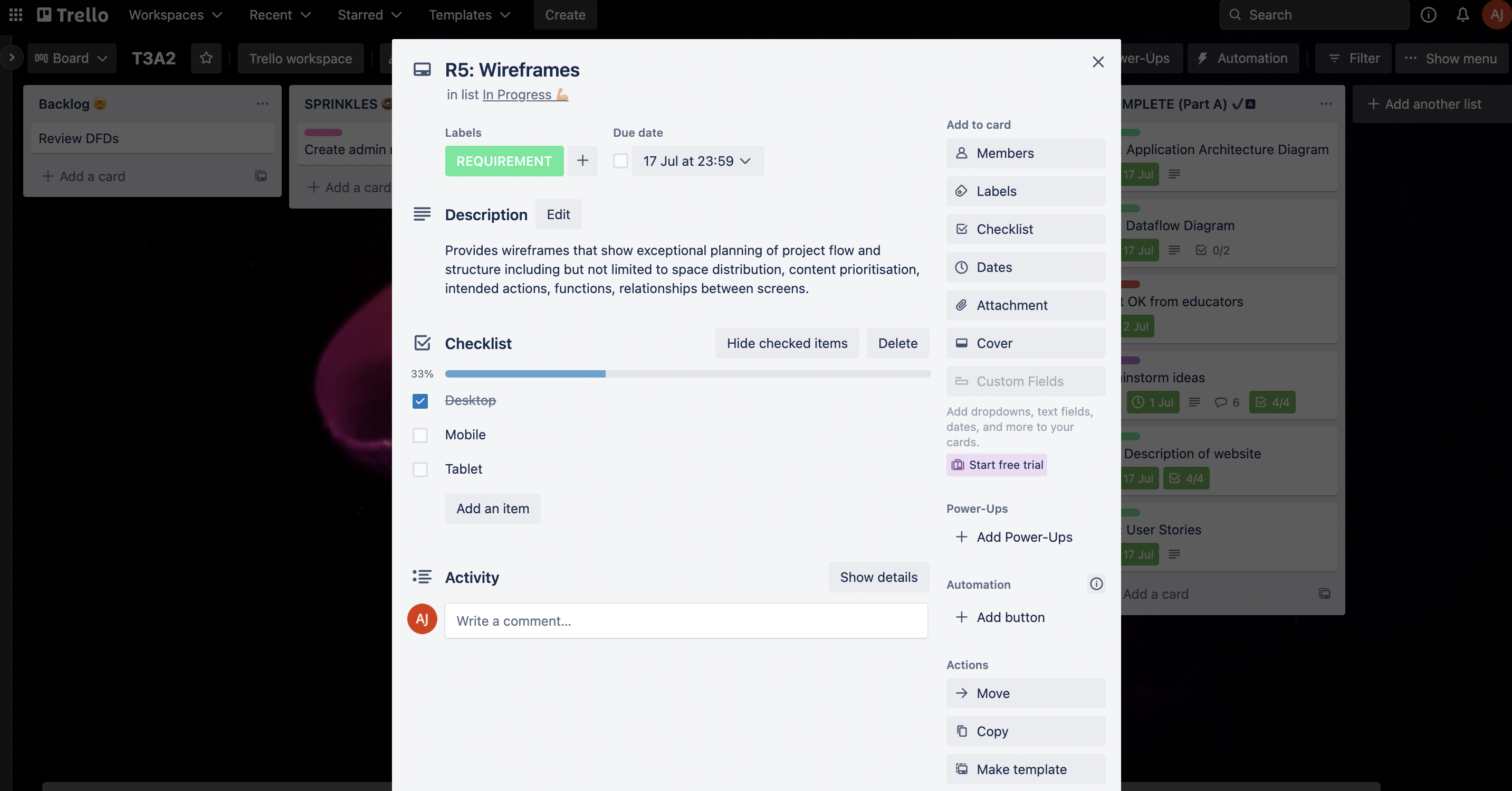 Trello screenshot 9