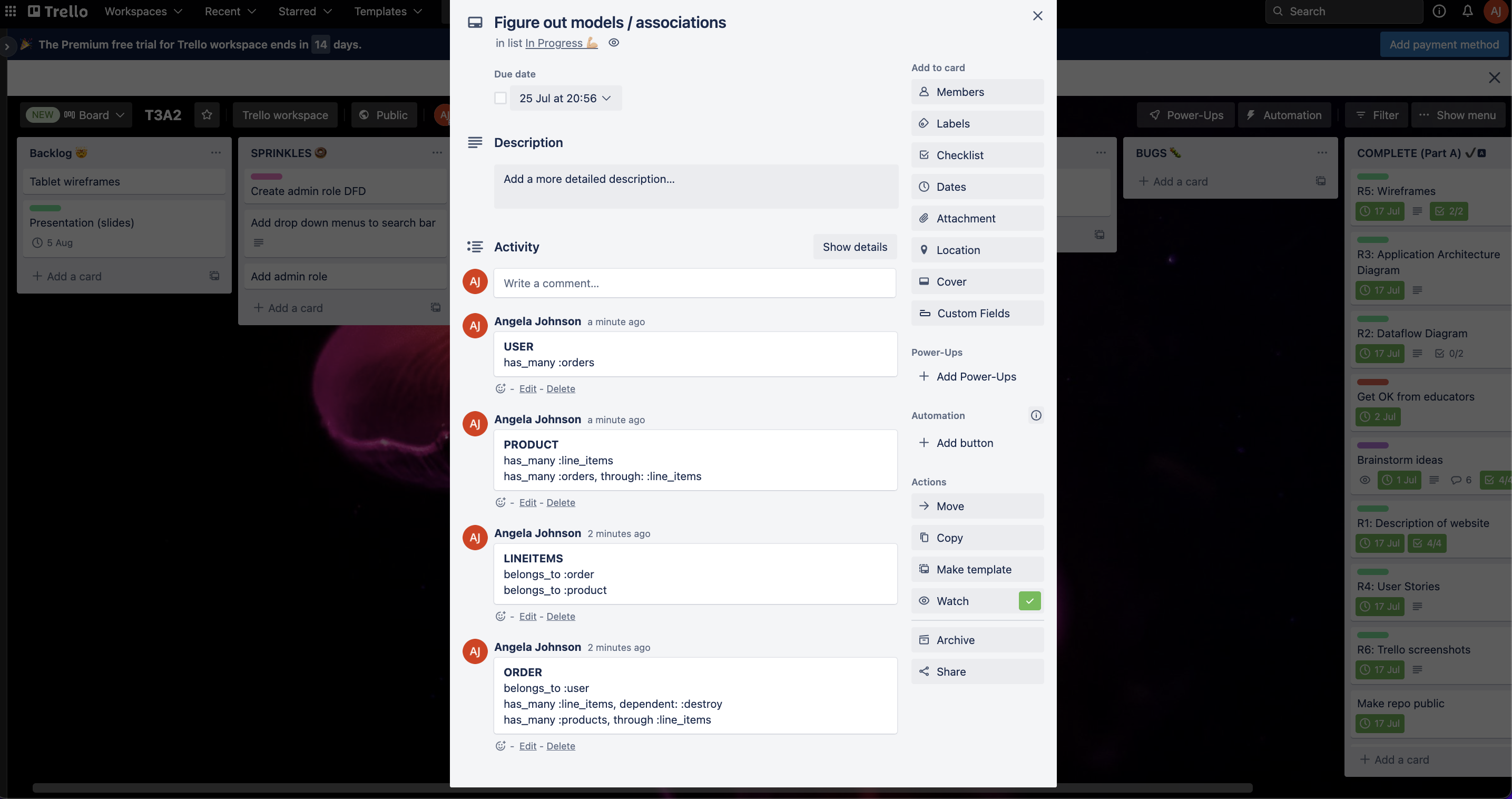 Trello screenshot 16