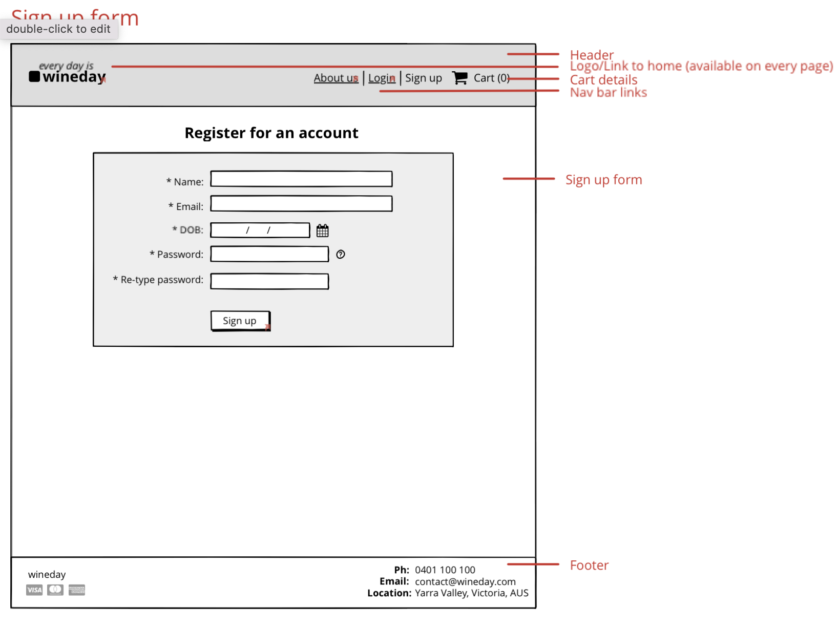 Wireframe screenshot 5 (desktop)