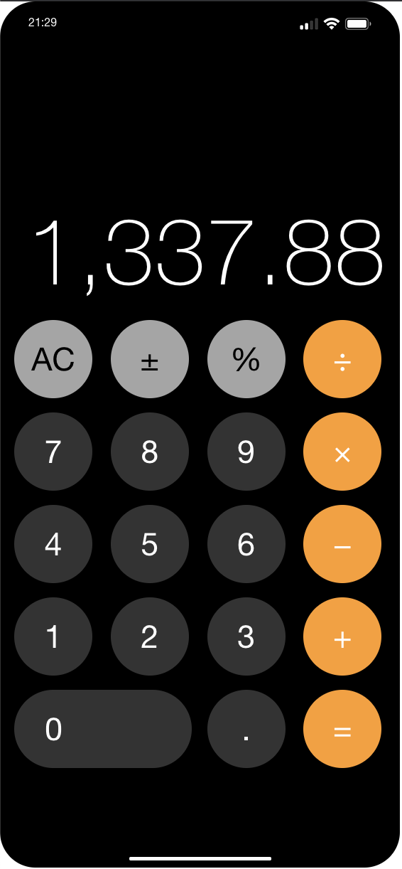 iphone calculator