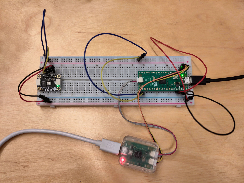 Raspberry Pi Pico with AHT20 sensor