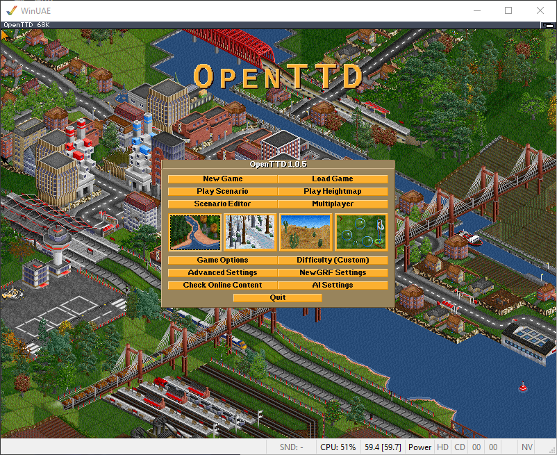 OTTD Amiga - Workbench-Fenster