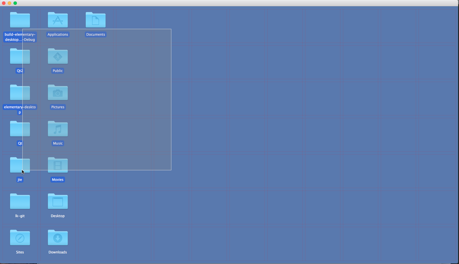 Selection with rubber band