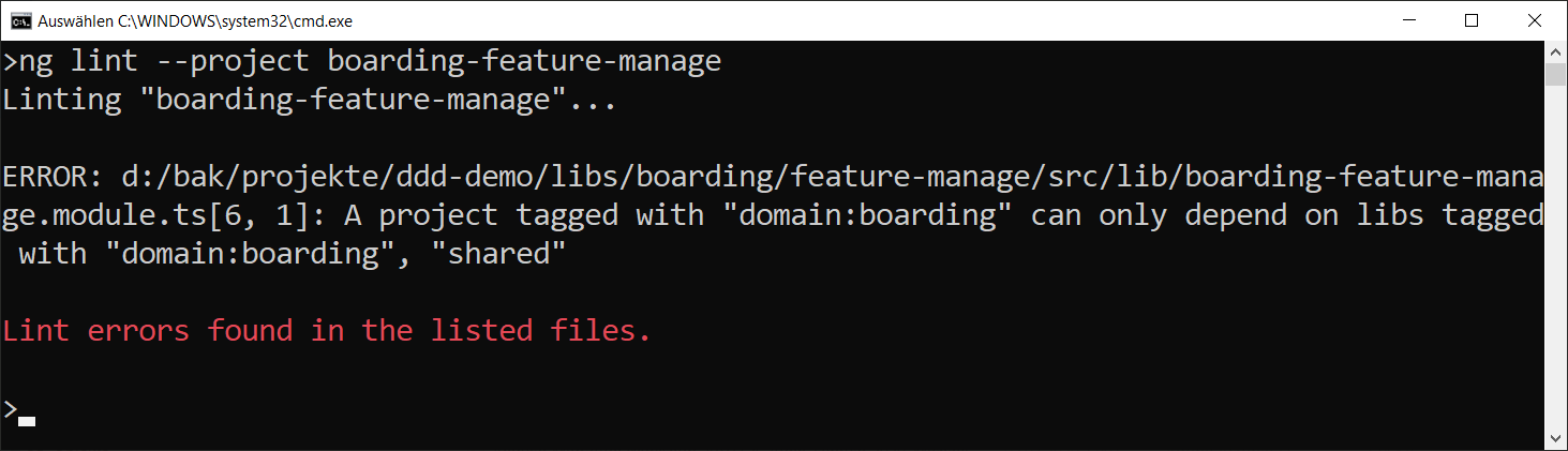 Access restrictions via linting