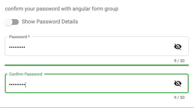 @angular-material-extensions/password-strength with confirmation feature 