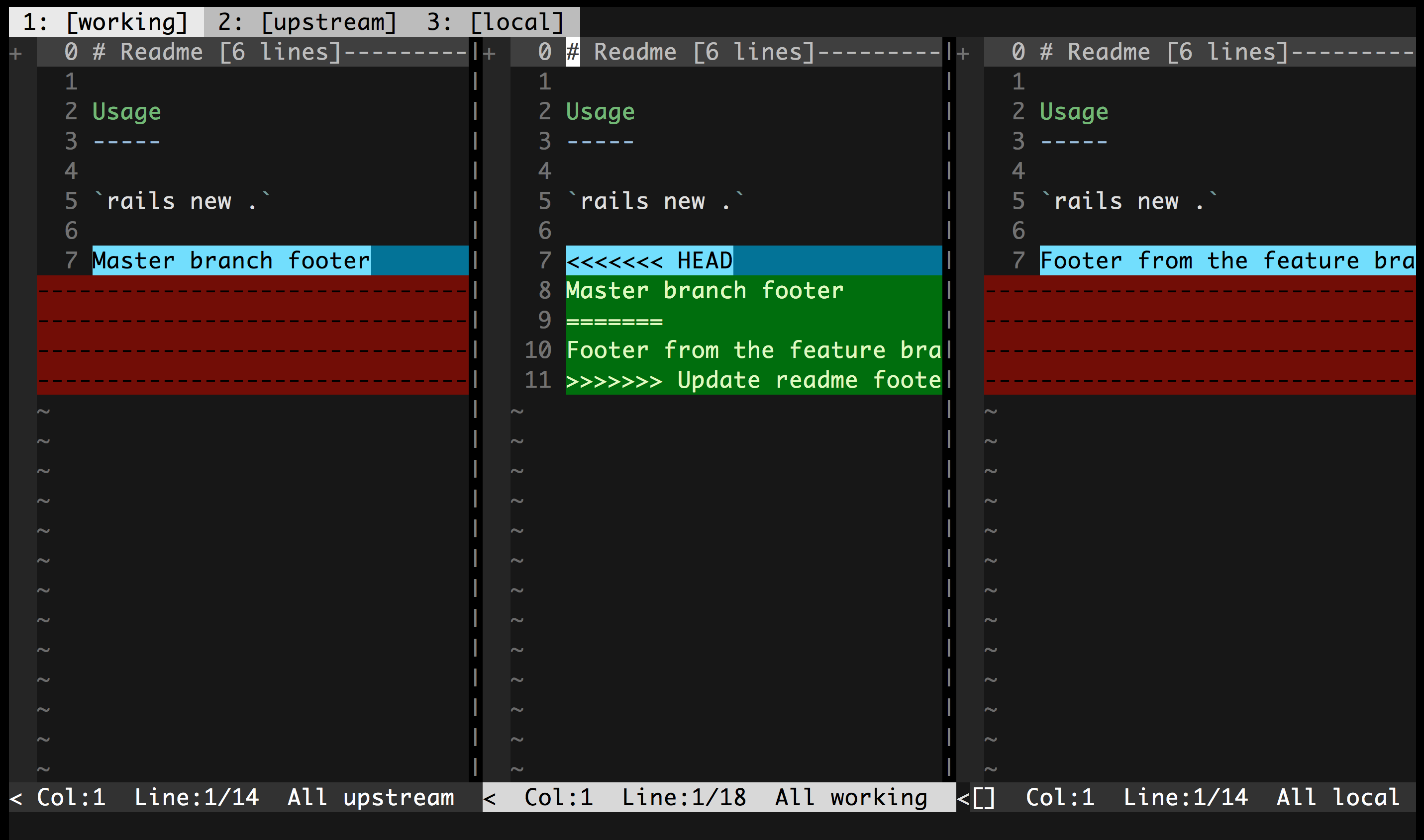 Terminal tabline