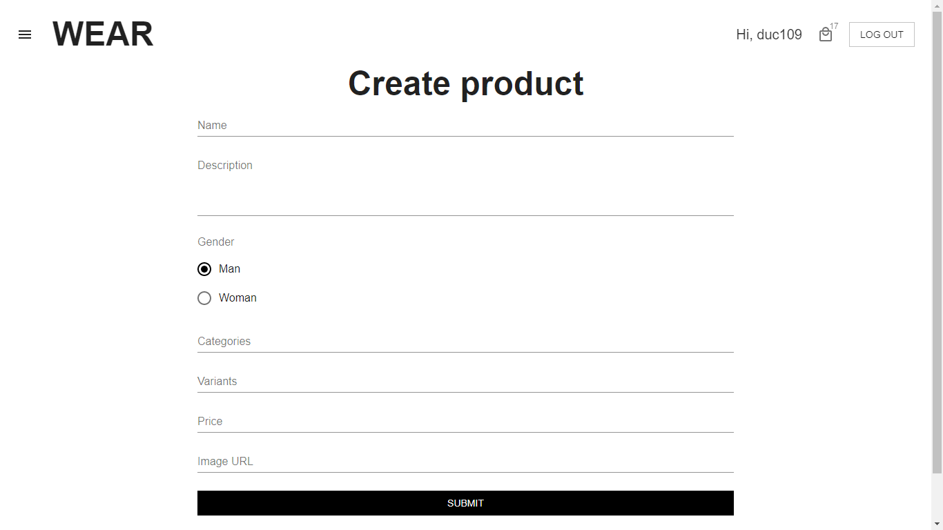 Admin Create Product