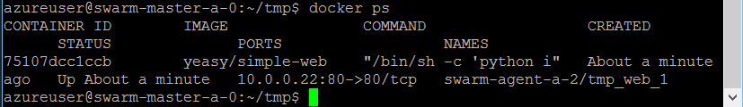 Image of docker ps